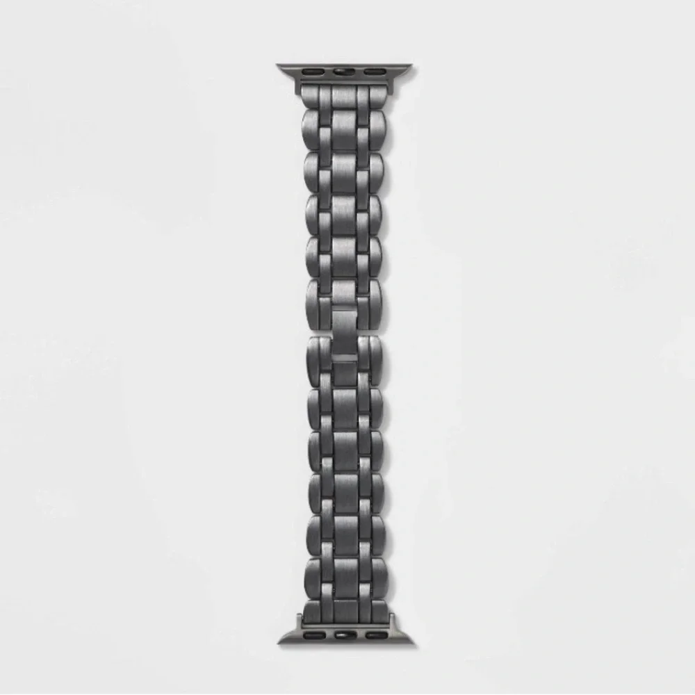 New Apple Watch Scalloped Metal Link Band 38/40/41mm - heyday Black